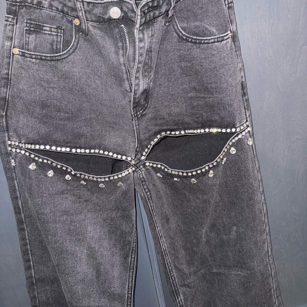 Embellished Black Denim Jeans - Picture 3 of 7